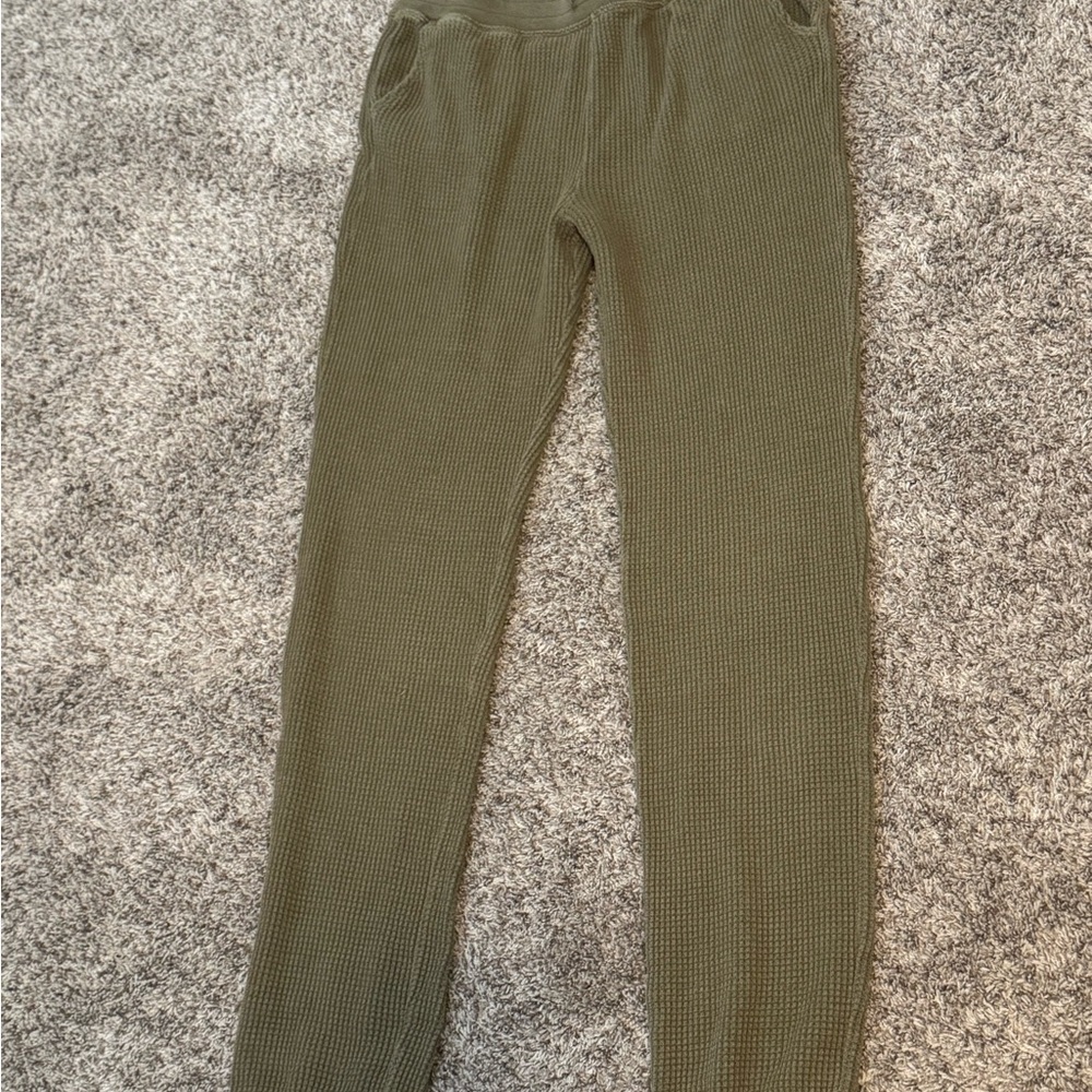 Beyond Yoga Olive Ribbed Pants
